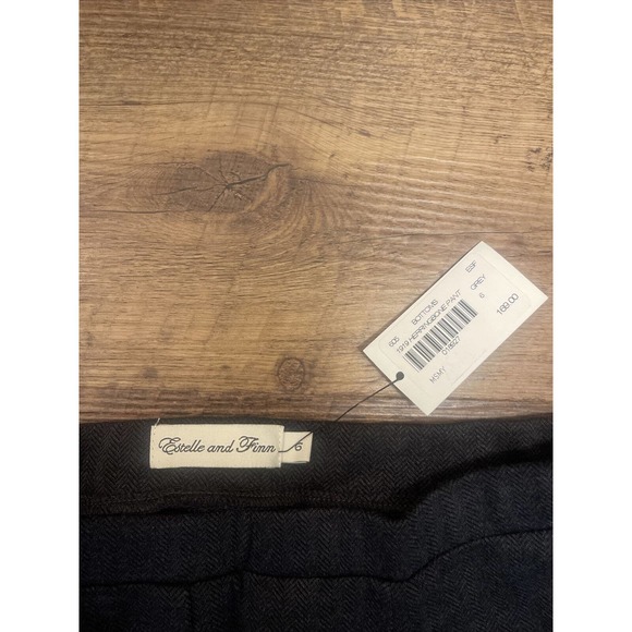 Estelle and Finn Pants Womens 6 Herringbone Pull On Elastic Waist Stretch - NEW - Picture 3 of 4